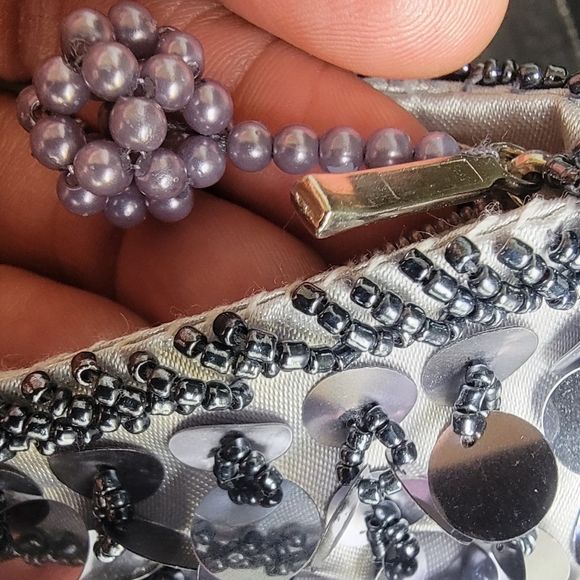 Sequin purse with long beaded strap. EUC. - Picture 3 of 8